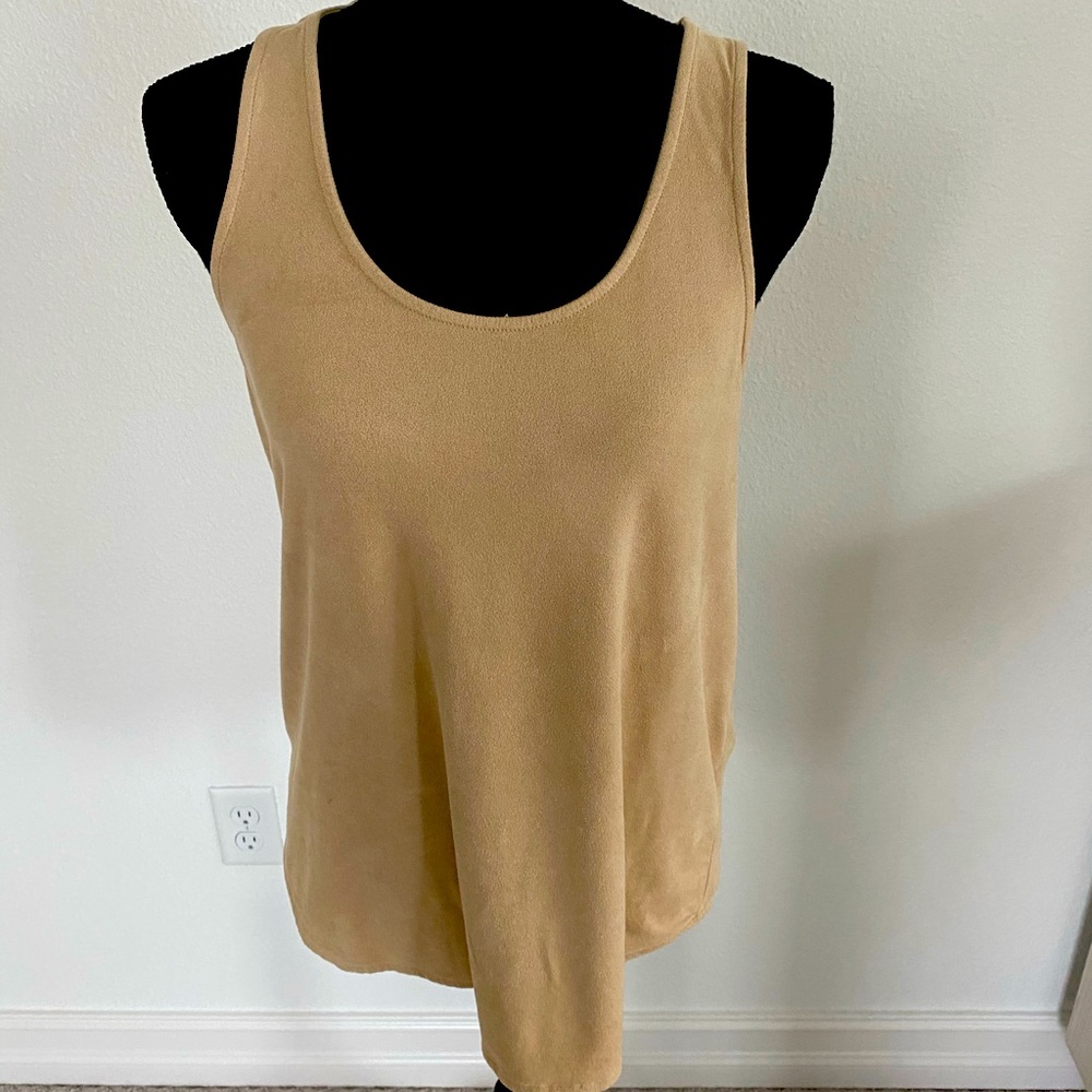 Women’s Tan Suede Tank Top - Size M